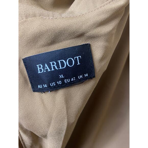 BARDOT DRESS XL MAXI CAPRI SLIP LONG GOWN VELVET VELOUR GOLD MARIGOLD OPEN BACK2 - Picture 4 of 15